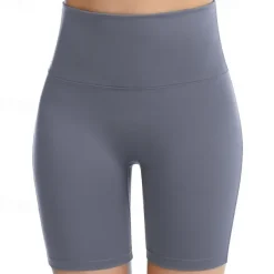 Women's Gym Shorts Yoga Shorts Workout Shorts Multiple Pockets High Waist Yoga Gym Workout Pilates Shorts Black Pink Army Green Sports Activewear Stretchy Slim