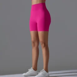 Women's Gym Shorts Yoga Shorts Workout Shorts Elastic Waistband High Waist Yoga Gym Workout Pilates Shorts Black Red Burgundy Sports Activewear Stretchy Slim