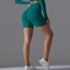 Women's Gym Shorts Yoga Shorts Workout Shorts Elastic Waistband High Waist Yoga Gym Workout Pilates Shorts Black Red Burgundy Sports Activewear Stretchy Slim