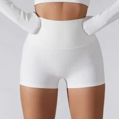 Women's Gym Shorts Yoga Shorts Workout Shorts Elastic Waistband High Waist Yoga Gym Workout Pilates Shorts Black White Navy Blue Sports Activewear Stretchy Slim