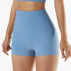 Women's Gym Shorts Yoga Shorts Workout Shorts Elastic Waistband High Waist Yoga Gym Workout Pilates Shorts Black White Navy Blue Sports Activewear Stretchy Slim