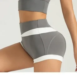 Women's Gym Shorts Yoga Shorts Workout Shorts Criss Cross Waist High Waist Yoga Gym Workout Pilates Shorts Black Khaki Gray Sports Activewear Stretchy Slim