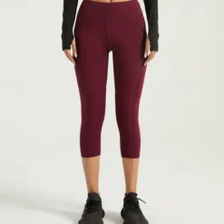 Women's Gym Shorts Yoga Shorts Workout Shorts Side Pockets Tummy Control Butt Lift High Waist Yoga Gym Workout Pilates Capri Leggings Dark Pink Black Pink Spandex Sports Activewear Stretchy Slim