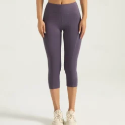 Women's Gym Shorts Yoga Shorts Workout Shorts Side Pockets Tummy Control Butt Lift High Waist Yoga Gym Workout Pilates Capri Leggings Dark Pink Black Pink Spandex Sports Activewear Stretchy Slim