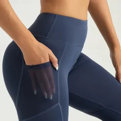 Women's Gym Shorts Yoga Shorts Workout Shorts Side Pockets Tummy Control Butt Lift High Waist Yoga Gym Workout Pilates Capri Leggings Dark Pink Black Pink Spandex Sports Activewear Stretchy Slim