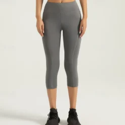 Women's Gym Shorts Yoga Shorts Workout Shorts Side Pockets Tummy Control Butt Lift High Waist Yoga Gym Workout Pilates Capri Leggings Dark Pink Black Pink Spandex Sports Activewear Stretchy Slim