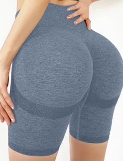 Women's Gym Shorts Yoga Shorts Biker Shorts Scrunch Butt Ruched Butt Lifting Gusseted Crotch Tummy Control Butt Lift High Waist Fitness Gym Workout Running Bottoms Fashion Black Yellow Red Spandex