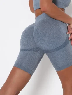 Women's Gym Shorts Yoga Shorts Biker Shorts Scrunch Butt Ruched Butt Lifting Gusseted Crotch Tummy Control Butt Lift High Waist Fitness Gym Workout Running Bottoms Fashion Black Yellow Red Spandex