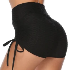 Women's Gym Shorts Yoga Shorts Scrunch Butt Tummy Control Butt Lift High Waist Yoga Fitness Gym Workout Shorts Black Yellow Red Spandex Sports Activewear Stretchy