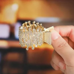 Women's Hair Clip For Daily Classic Crystal Alloy Crown Rhinestone Grabber Pearl Rhinestone Grabber Crown Black Diamond Hair Clip