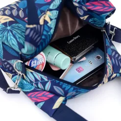 Women's Handbag Crossbody Bag Hobo Bag Nylon Daily Holiday Zipper Large Capacity Foldable Lightweight Geometric Color Block Flower Pink flowers Leaves Red rose