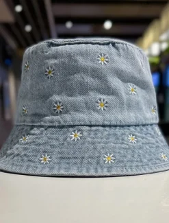 Women's Hat Bucket Hat Sun Hat Portable Sun Protection Outdoor Daily Weekend Embroidery Daisy