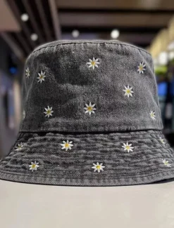 Women's Hat Bucket Hat Sun Hat Portable Sun Protection Outdoor Daily Weekend Embroidery Daisy