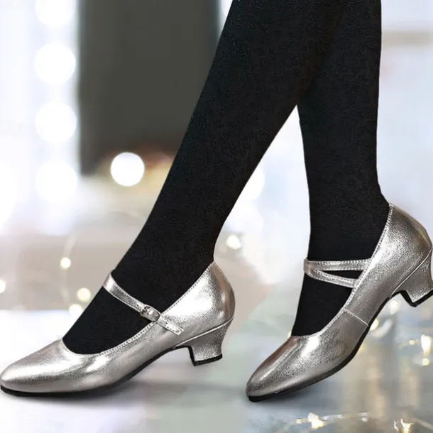 Women's Heels Pumps Slip-Ons Mary Jane Vintage Shoes Comfort Shoes Party Outdoor Daily Kitten Heel Round Toe Elegant Vintage Fashion Leather Cowhide Buckle Ankle Strap Silver Dark Red Black