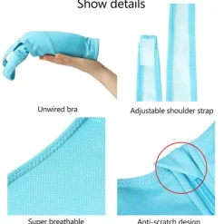 Women's High Support Sports Bra Running Bra Wirefree Zip Front Bra Top Padded Yoga Gym Workout Running High Impact Breathable Quick Dry Spandex Black Blue Purple Solid Colored Home Outfits