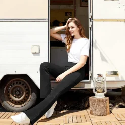 Women's High Waist Yoga Pants Side Pockets Bootcut Leggings Tummy Control 4 Way Stretch Quick Dry Dark Grey Wine Fitness Gym Workout Dance Summer Sports Activewear High Elasticity