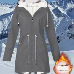 Women's Hiking Fleece Jacket Winter Outdoor Waterproof Warm Soft Comfortable Fleece Jackets Full Zip Camping / Hiking / Caving Traveling Winter Sports Black Pink Red Navy Blue Green