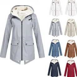 Women's Hiking Fleece Jacket Winter Outdoor Waterproof Warm Soft Comfortable Fleece Jackets Full Zip Camping / Hiking / Caving Traveling Winter Sports Black White Cream Red Navy Blue