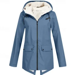 Women's Hiking Fleece Jacket Winter Outdoor Waterproof Warm Soft Comfortable Fleece Jackets Full Zip Camping / Hiking / Caving Traveling Winter Sports Black White Cream Red Navy Blue