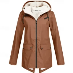 Women's Hiking Fleece Jacket Winter Outdoor Waterproof Warm Soft Comfortable Fleece Jackets Full Zip Camping / Hiking / Caving Traveling Winter Sports Black White Cream Red Navy Blue