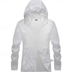 Women's Hiking Jacket Outdoor Sun Protection Breathable Front Zipper Lightweight Jacket Full Zip Beach White Pink Blue Fuchsia