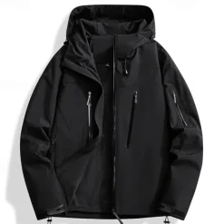 Women's Hiking Jacket Outdoor Waterproof Windproof Front Zipper Lightweight Jacket Full Zip Camping / Hiking / Caving Violet Black Ivory Yellow Pink