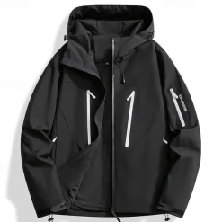 Women's Hiking Jacket Outdoor Waterproof Windproof Front Zipper Lightweight Jacket Full Zip Camping / Hiking / Caving Violet Black Ivory Yellow Pink