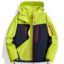 Women's Hiking Jacket Outdoor Waterproof Windproof Front Zipper Lightweight Jacket Full Zip Camping / Hiking / Caving Violet Black Ivory Yellow Pink