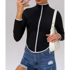 Women's Hiking Jacket Sport Jacket Outdoor Quick Dry Sweat wicking Hiking Outfits Hiking Clothes Autumn / Fall Jacket Tennis Golf Running Patchwork Black Dark Purple Blue