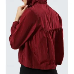 Women's Hiking Jacket Sport Jacket rain coat Outdoor Sun Protection Breathable Quick Dry Lightweight Hiking Outfits Hiking Clothes Autumn / Fall Jacket Tennis Golf Running Solid Color Burgundy Green