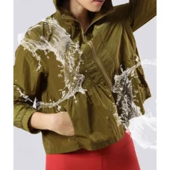 Women's Hiking Jacket Sport Jacket rain coat Outdoor Sun Protection Breathable Quick Dry Lightweight Hiking Outfits Hiking Clothes Autumn / Fall Jacket Tennis Golf Running Solid Color Burgundy Green