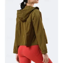 Women's Hiking Jacket Sport Jacket rain coat Outdoor Sun Protection Breathable Quick Dry Lightweight Hiking Outfits Hiking Clothes Autumn / Fall Jacket Tennis Golf Running Solid Color Burgundy Green