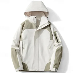 Women's Hiking Jacket Winter Outdoor Color Block Waterproof Windproof Multi-Pockets Front Zipper Lightweight Jacket Full Zip Camping / Hiking / Caving Winter Sports Black White Pink Purple Green