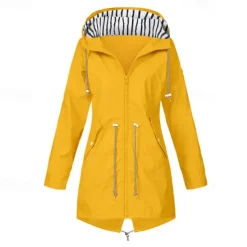 Women's Hiking Jacket Winter Outdoor Waterproof Windproof Multi-Pockets Front Zipper Lightweight Jacket Full Zip Camping / Hiking / Caving Winter Sports Black Yellow Pink Red Dark Navy