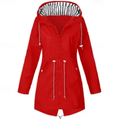 Women's Hiking Jacket Winter Outdoor Waterproof Windproof Multi-Pockets Front Zipper Lightweight Jacket Full Zip Camping / Hiking / Caving Winter Sports Black Yellow Pink Red Dark Navy