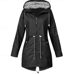 Women's Hiking Jacket Winter Outdoor Waterproof Windproof Multi-Pockets Front Zipper Lightweight Jacket Full Zip Camping / Hiking / Caving Winter Sports Black Yellow Pink Red Dark Navy