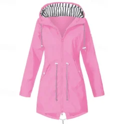 Women's Hiking Jacket Winter Outdoor Waterproof Windproof Multi-Pockets Front Zipper Lightweight Jacket Full Zip Camping / Hiking / Caving Winter Sports Black Yellow Pink Red Dark Navy