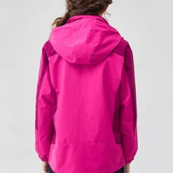 Women's Hiking Jacket Winter Outdoor Color Block Fleece Lining Windproof Water Resistant 3-in-1 Jacket Fleece Jackets Windbreaker Jacket Traveling Pink Light Purple Purple Orange Rose Red