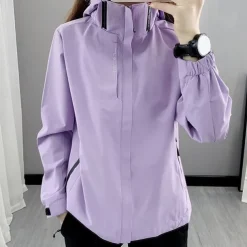 Women's Hiking Jacket Winter Outdoor Waterproof Windproof Multi-Pockets Front Zipper Lightweight Jacket Full Zip Camping / Hiking / Caving Winter Sports Black Pink Red Purple Green