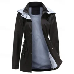 Women's Hiking Jacket Winter Outdoor Windproof Front Zipper Water Repellent Lightweight Jacket Full Zip Camping / Hiking / Caving Black Yellow Burgundy Navy Blue Purple