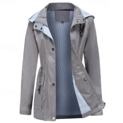 Women's Hiking Jacket Winter Outdoor Windproof Front Zipper Water Repellent Lightweight Jacket Full Zip Camping / Hiking / Caving Black Yellow Burgundy Navy Blue Purple