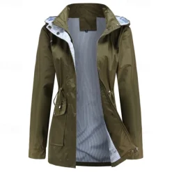 Women's Hiking Jacket Winter Outdoor Windproof Front Zipper Water Repellent Lightweight Jacket Full Zip Camping / Hiking / Caving Black Yellow Burgundy Navy Blue Purple