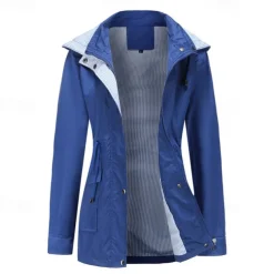 Women's Hiking Jacket Winter Outdoor Windproof Front Zipper Water Repellent Lightweight Jacket Full Zip Camping / Hiking / Caving Black Yellow Burgundy Navy Blue Purple