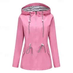 Women's Hiking Jacket Winter Outdoor Windproof Multi-Pockets Front Zipper Water Repellent Lightweight Jacket Full Zip Camping / Hiking / Caving Winter Sports Black Yellow Pink Red Dark Navy