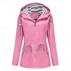 Women's Hiking Jacket Winter Outdoor Windproof Multi-Pockets Front Zipper Water Repellent Lightweight Jacket Full Zip Camping / Hiking / Caving Winter Sports Black Yellow Pink Red Dark Navy