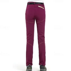 Women's Hiking Pants Softshell Pants Patchwork Winter Outdoor Regular Fit Waterproof Windproof Breathable Warm Pants / Trousers Bottoms Black Purple Fuchsia Burgundy Sky Blue Camping / Hiking