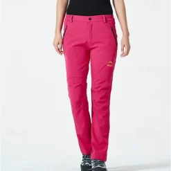 Women's Hiking Pants Softshell Pants Patchwork Winter Outdoor Regular Fit Waterproof Windproof Breathable Warm Pants / Trousers Bottoms Black Purple Fuchsia Burgundy Sky Blue Camping / Hiking