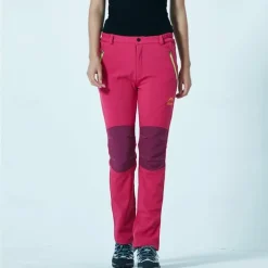 Women's Hiking Pants Softshell Pants Patchwork Winter Outdoor Regular Fit Waterproof Windproof Breathable Warm Pants / Trousers Bottoms Black Purple Fuchsia Burgundy Sky Blue Camping / Hiking