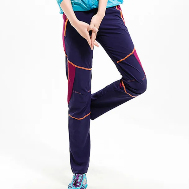 Women's Hiking Pants Trousers Patchwork Summer Outdoor Breathable Quick Dry Lightweight Sweat wicking Pants / Trousers Bottoms Zipper Pocket Black Purple Camping / Hiking Fishing Climbing S M L XL XXL