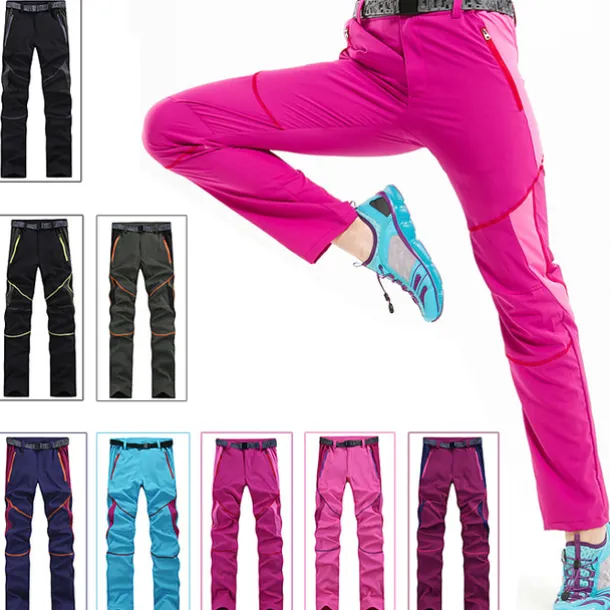 Women's Hiking Pants Trousers Patchwork Summer Outdoor Breathable Quick Dry Lightweight Sweat wicking Pants / Trousers Bottoms Zipper Pocket Black Purple Camping / Hiking Fishing Climbing S M L XL XXL
